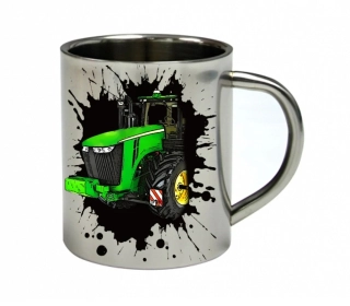 Moon River John Deere 9560R  nerezový hrnek s traktorem