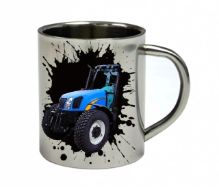 Moon River New Holland T5050  nerezový hrnek s traktorem