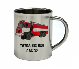 Moon River Hasičské auto 815 6x6 CAS 32  nerezový hrnek pro HASIČE