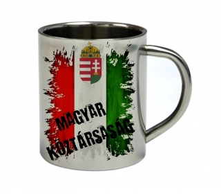 Moon River Maďarsko nerezový hrnek s vlajkou 