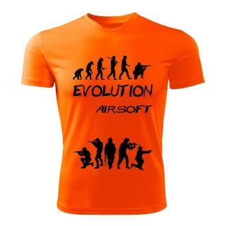 AIRSOFT tričko Evolution  oranžové S