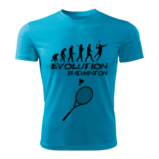 BADMINTON tričko Evolution tyrkysové 