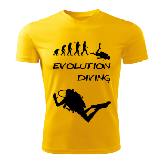 DIVING tričko Evolution potápění  žluté 