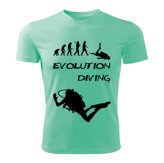 DIVING tričko Evolution potápění mátové 
