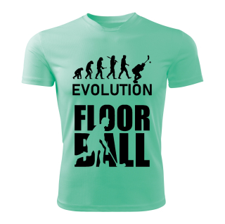 FLOORBALL tričko Evolution mátové 