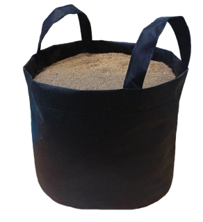 Moon River textilní květináč černý objem 22 l / výška 30 cm / průměr 30 cm