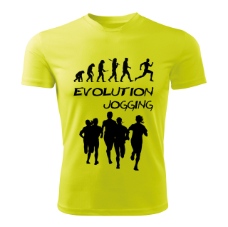 BĚH tričko Evolution JOGGING limetkové 
