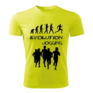 BĚH tričko Evolution JOGGING limetkové S