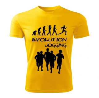 BĚH tričko Evolution JOGGING žluté S