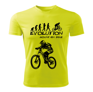 Mountain bike tričko Evolution Horské kolo  limetkové