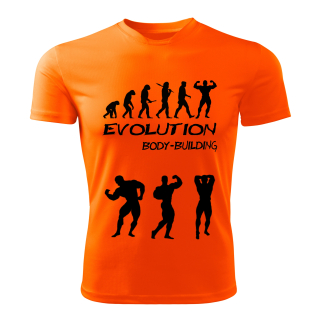 Bodybuilding tričko Evolution Kulturistika oranžové 
