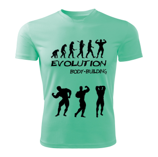 Bodybuilding tričko Evolution Kulturistika mátové 