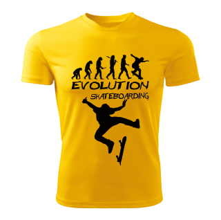Skateboarding tričko Evolution žluté 