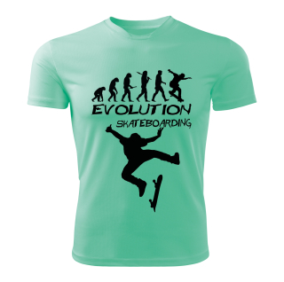 Skateboarding tričko Evolution mátové 