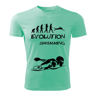 SWIMMING tričko Evolution plavání mátové 