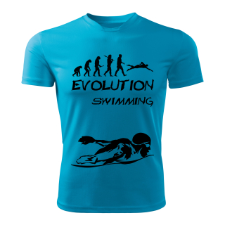 SWIMMING tričko Evolution plavání tyrkysové 