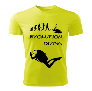 Potápění tričko Evolution DIVING limetkové 