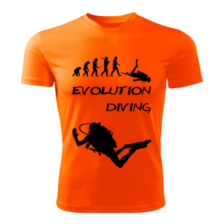Potápění tričko Evolution DIVING oranžové 
