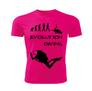 Potápění tričko Evolution DIVING růžové 