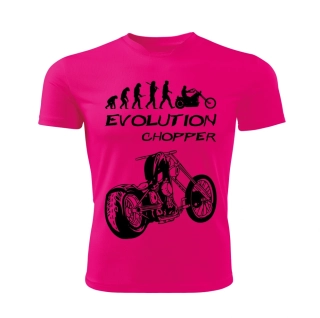 CHOPPER dámské tričko Evolution růžové 