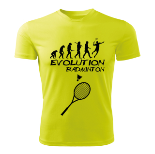 Evolution BADMINTON dětské tričko limetkové 