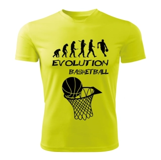 Evolution BASKETBAL  dětské tričko limetkové 