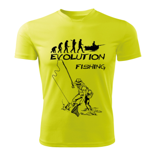 Evolution FISHING dětské tričko limetkové 