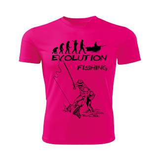 Evolution FISHING dětské tričko růžové 