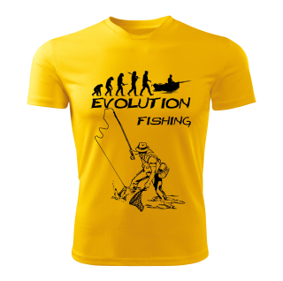 Evolution FISHING dětské tričko žluté 