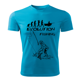 Evolution FISHING dětské tričko tyrkysové 
