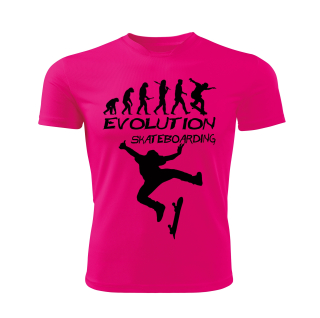 Evolution SKATEBOARDING dětské tričko růžové 