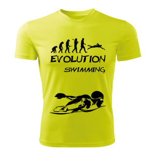 Evolution SWIMMING dětské tričko limetkové 