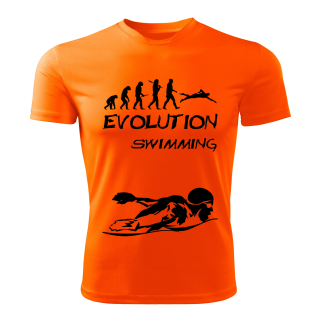 Evolution SWIMMING dětské tričko oranžové 