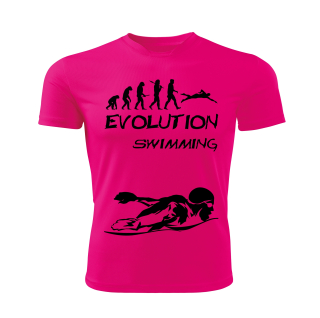 Evolution SWIMMING dětské tričko růžové 