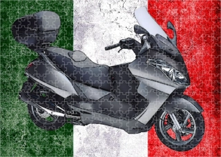 Moon River Puzzle s motorkou Aprilia Atlantic 500