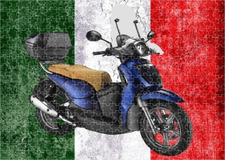 Moon River Puzzle s motorkou Aprilia Scarabeo 200 