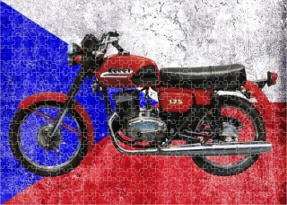 Moon River Puzzle s motorkou ČZ 175  