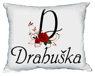 Moon River DRAHUŠKA polštář s dámským jménem 30x40 cm