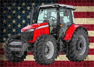 Moon River Puzzle s traktorem  Massey Ferguson   