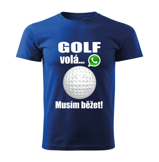 Dětské tričko Golf volá musím běžet  modré 