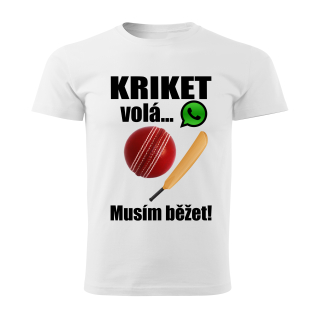 Dětské tričko Kriket volá musím běžet bílé 