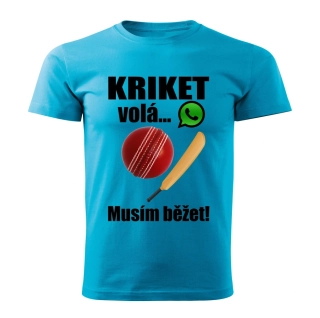 Dětské tričko Kriket volá musím běžet tyrkysové 