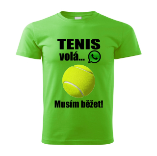 Dětské tričko Tenis volá musím běžet  zelené 