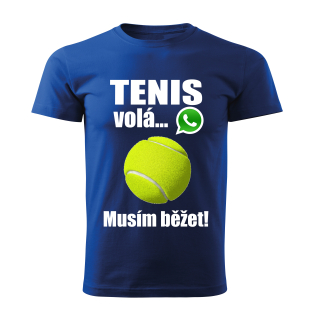 Dětské tričko Tenis volá musím běžet  modré 