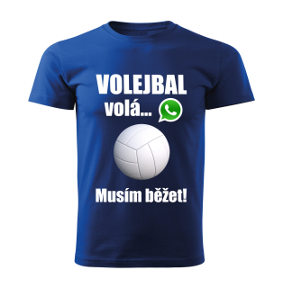 Dětské tričko Volejbal volá musím běžet  modré 