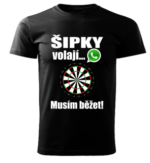 Dětské tričko Šipky volají musím běžet  černé 