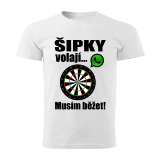 Dětské tričko Šipky volají musím běžet  bílé 