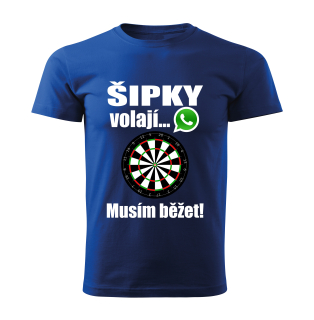 Dětské tričko Šipky volají musím běžet modré 