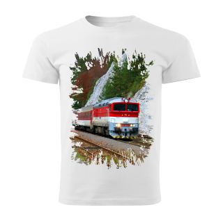 Dětské tričko s lokomotivou 757 004-7 bílé 