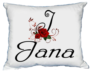 Moon River JANA polštář s dámským jménem 30x40 cm